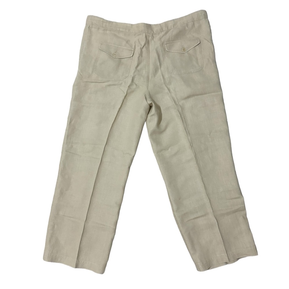 Martin Gordon 💯 Linen Khaki Drawstring Pants Medium - Picture 3 of 5